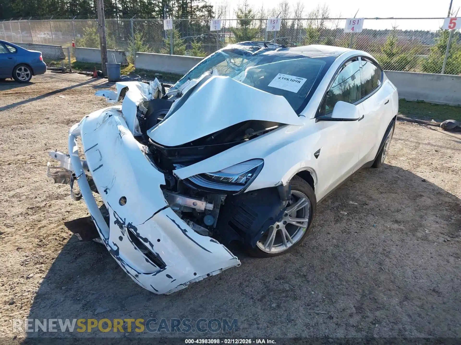 2 fotografías del automóvil dañado 7SAYGDEEXNF320917 TESLA MODEL Y 2022