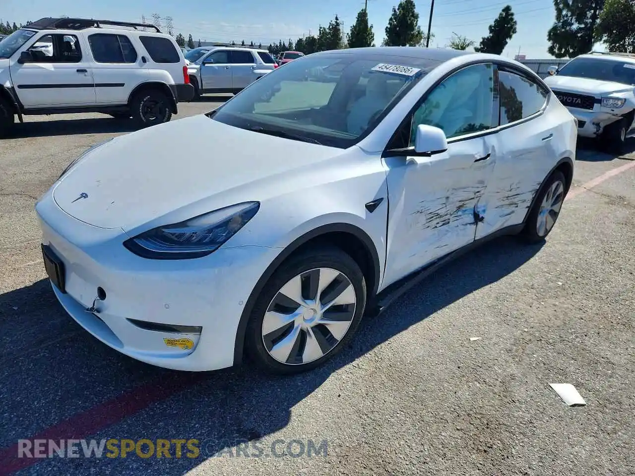 1 Photograph of a damaged car 7SAYGDEEXNF331917 TESLA MODEL Y 2022