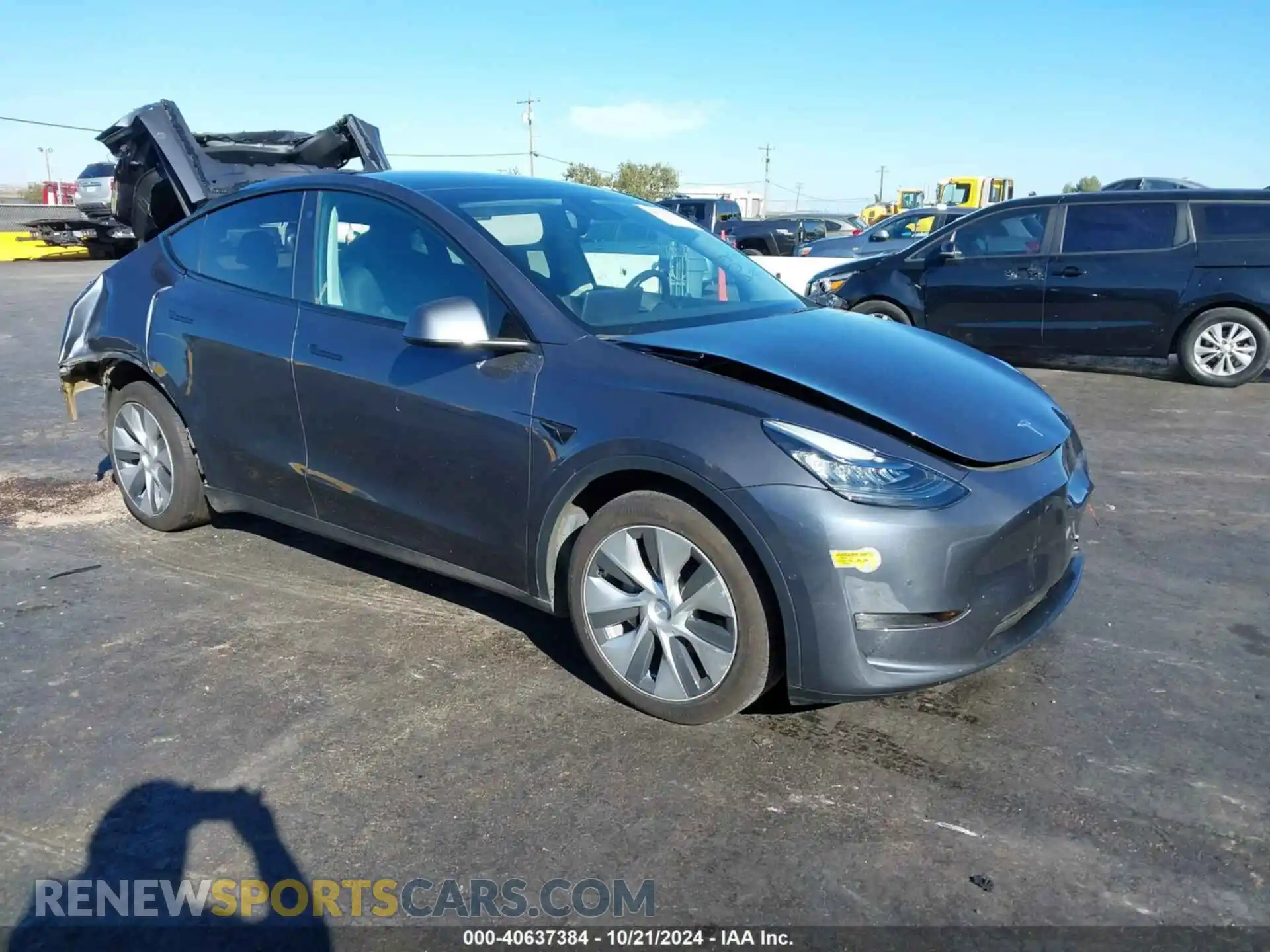 1 Photograph of a damaged car 7SAYGDEEXNF348605 TESLA MODEL Y 2022