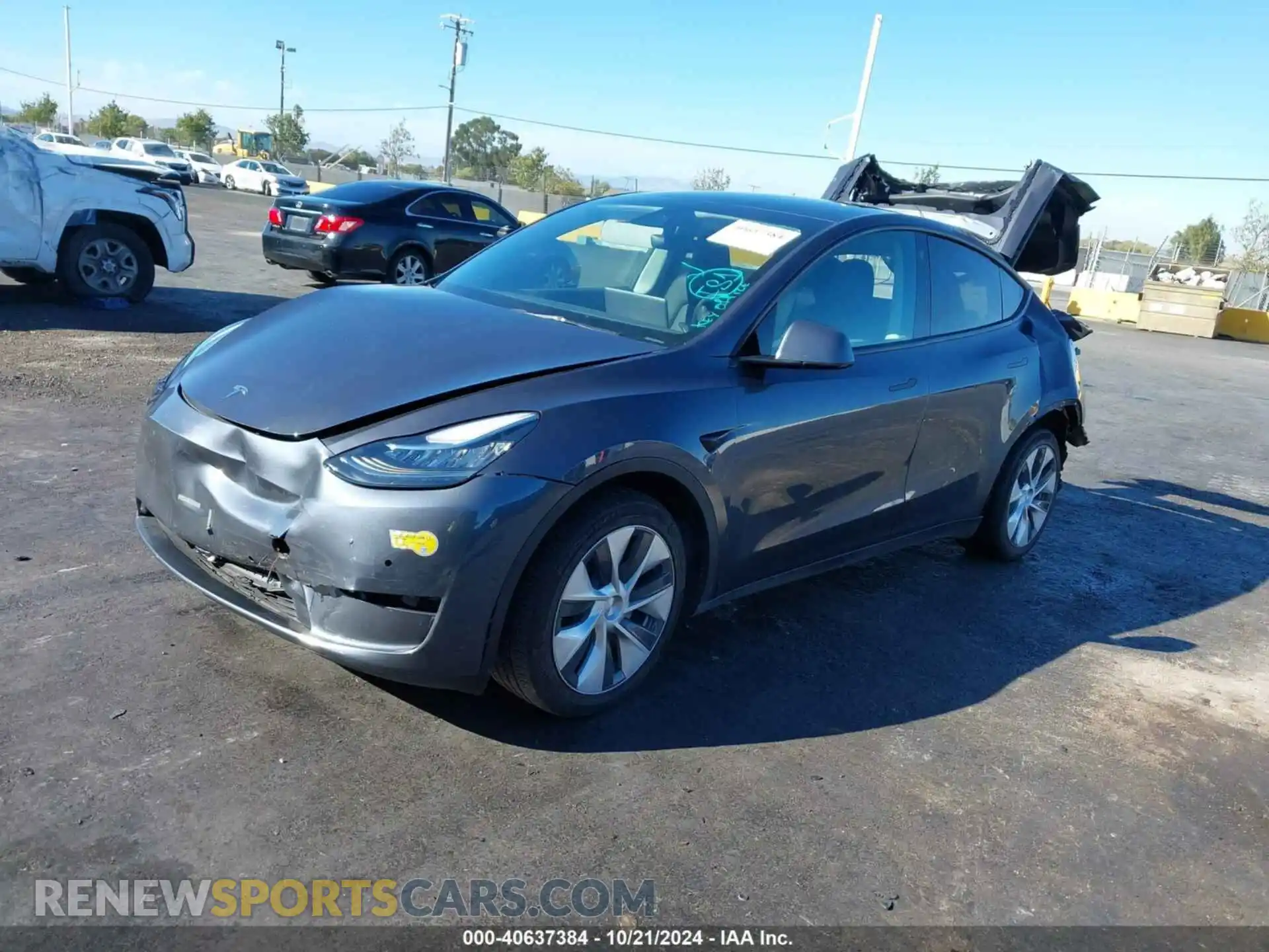 2 Photograph of a damaged car 7SAYGDEEXNF348605 TESLA MODEL Y 2022