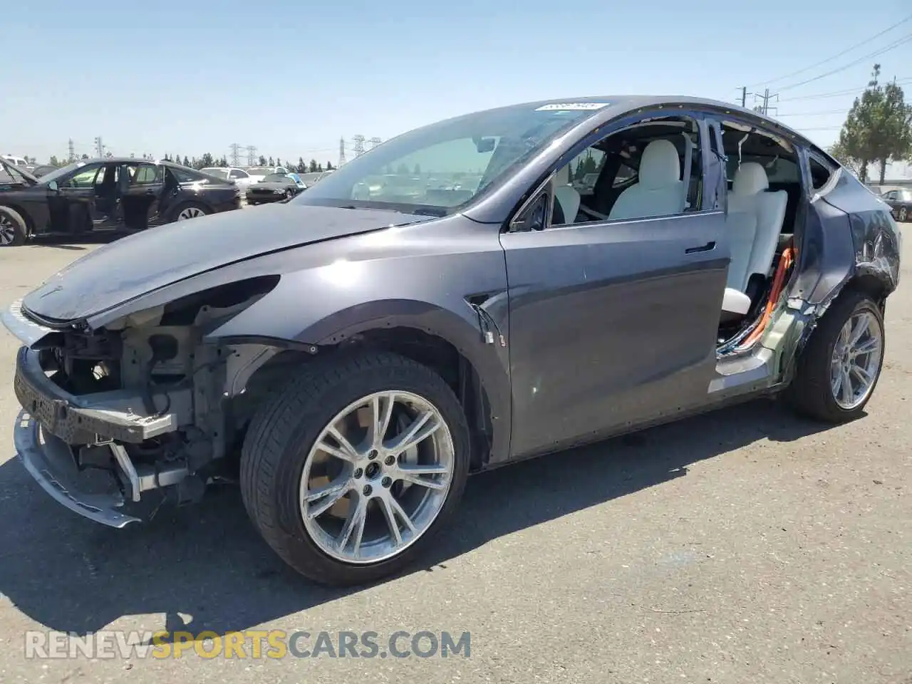 1 Photograph of a damaged car 7SAYGDEEXNF354288 TESLA MODEL Y 2022