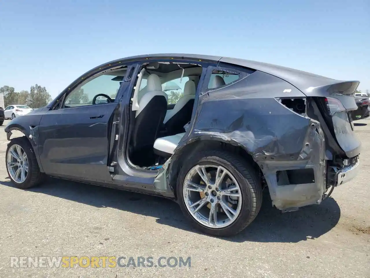 2 Photograph of a damaged car 7SAYGDEEXNF354288 TESLA MODEL Y 2022