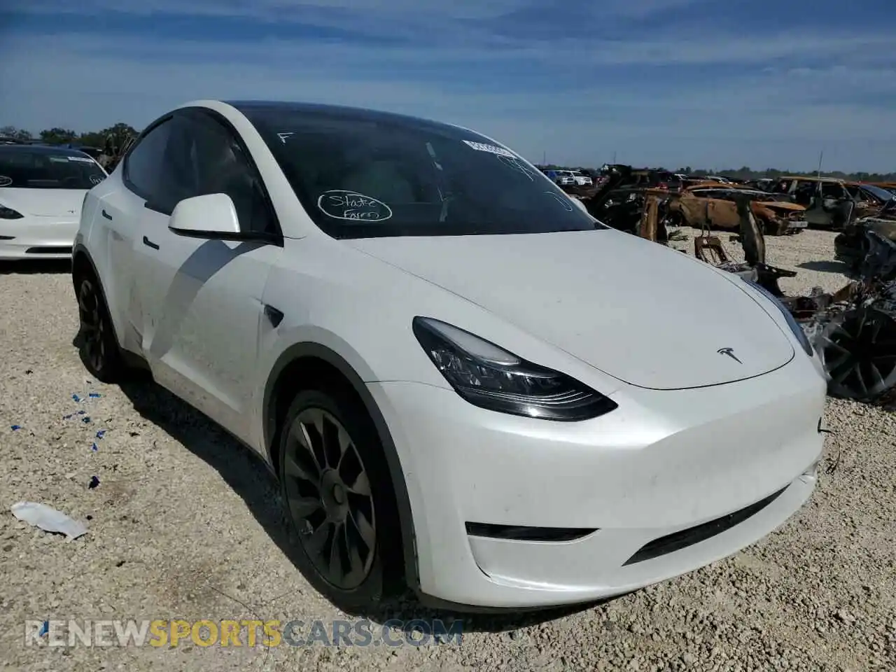 1 Photograph of a damaged car 7SAYGDEEXNF362231 TESLA MODEL Y 2022