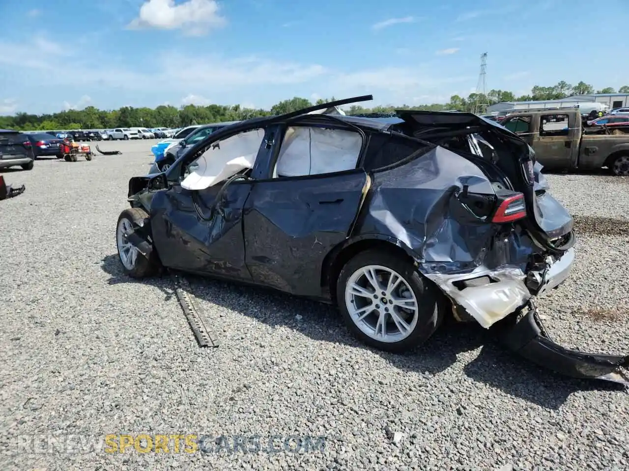 2 fotografías del automóvil dañado 7SAYGDEEXNF378901 TESLA MODEL Y 2022