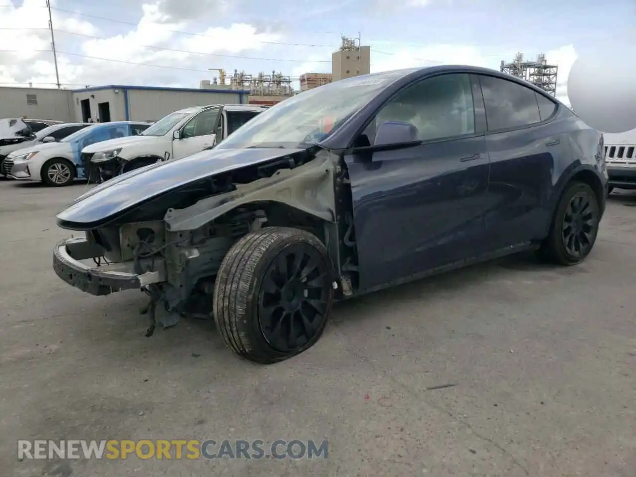 1 Photograph of a damaged car 7SAYGDEEXNF386657 TESLA MODEL Y 2022