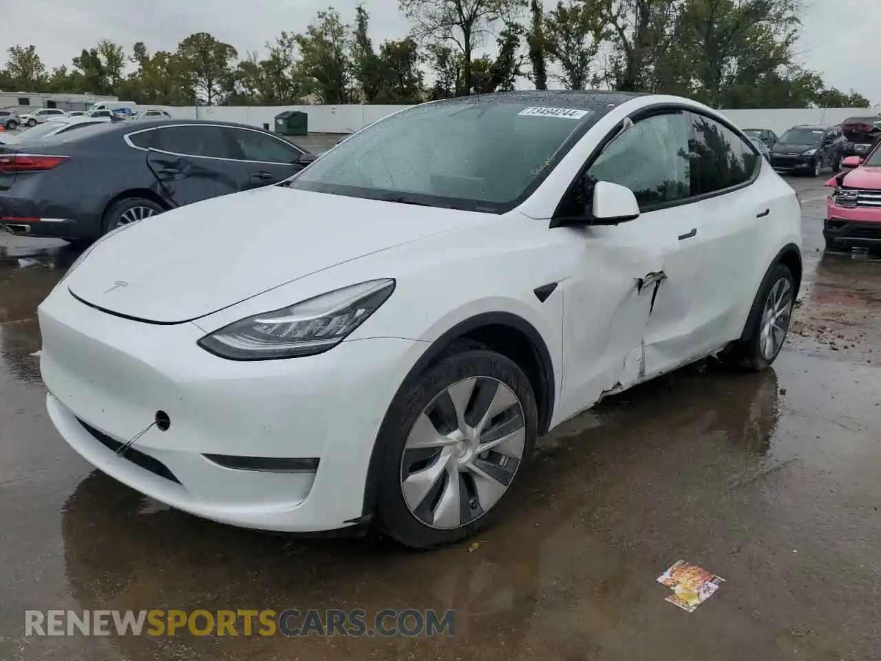 1 Photograph of a damaged car 7SAYGDEEXNF400511 TESLA MODEL Y 2022