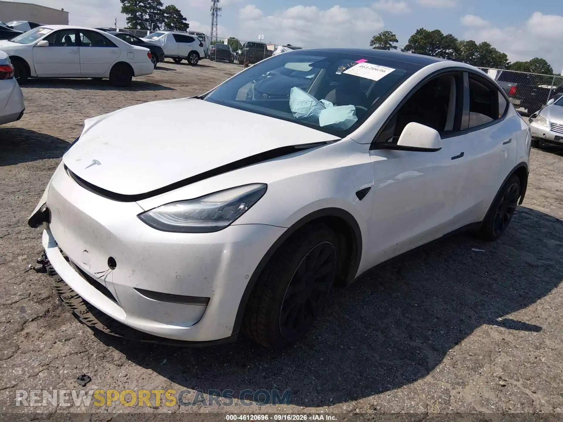 2 Photograph of a damaged car 7SAYGDEEXNF427014 TESLA MODEL Y 2022