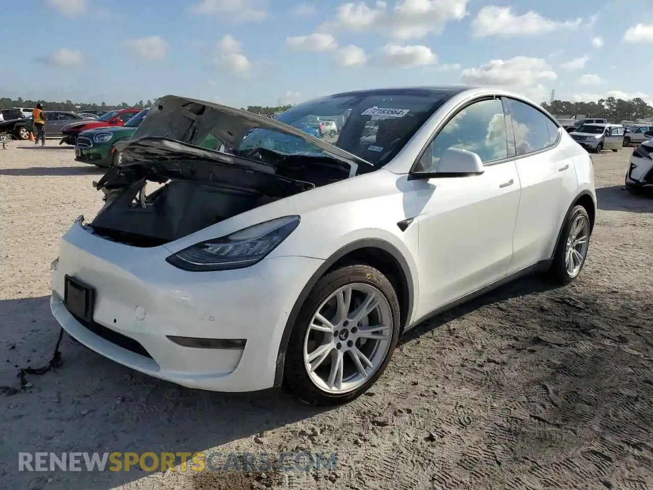 1 Photograph of a damaged car 7SAYGDEEXNF437882 TESLA MODEL Y 2022