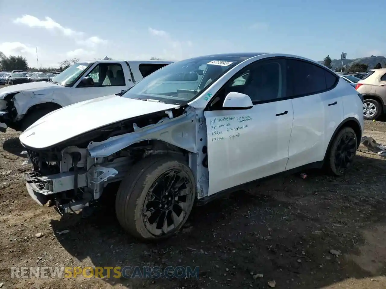 1 Photograph of a damaged car 7SAYGDEEXNF494132 TESLA MODEL Y 2022