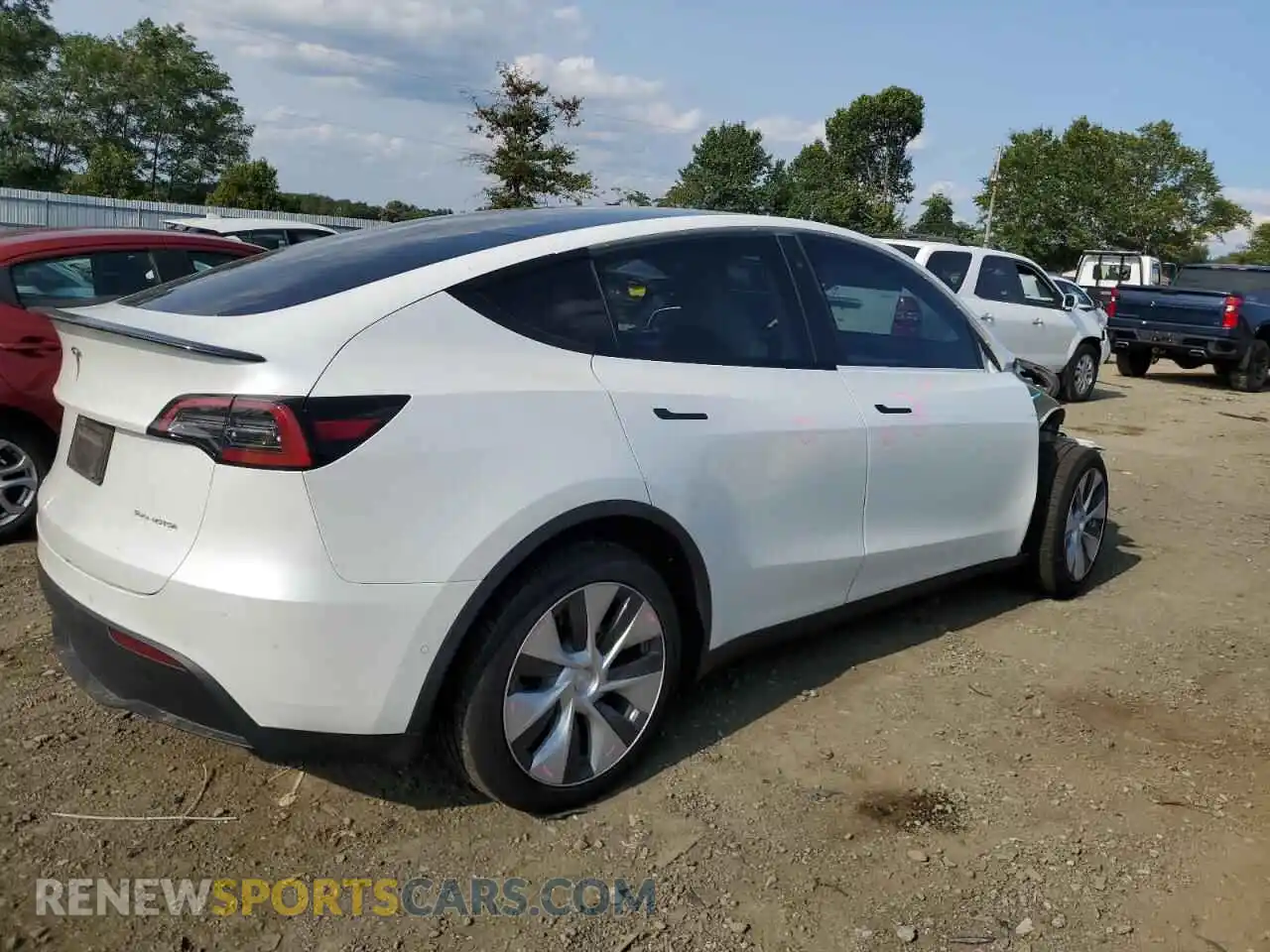 3 Photograph of a damaged car 7SAYGDEEXNF536766 TESLA MODEL Y 2022