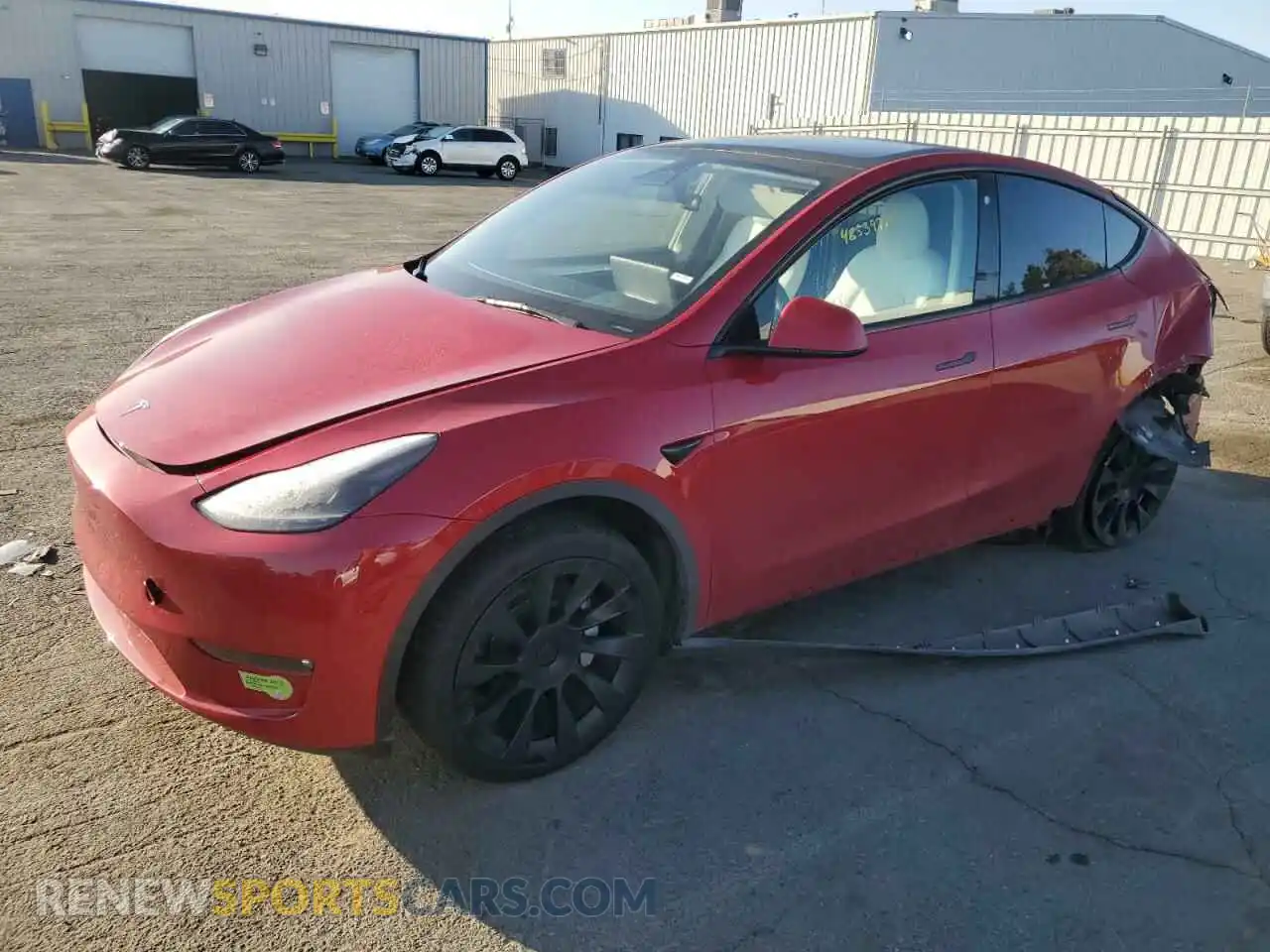 1 Photograph of a damaged car 7SAYGDEEXNF562025 TESLA MODEL Y 2022