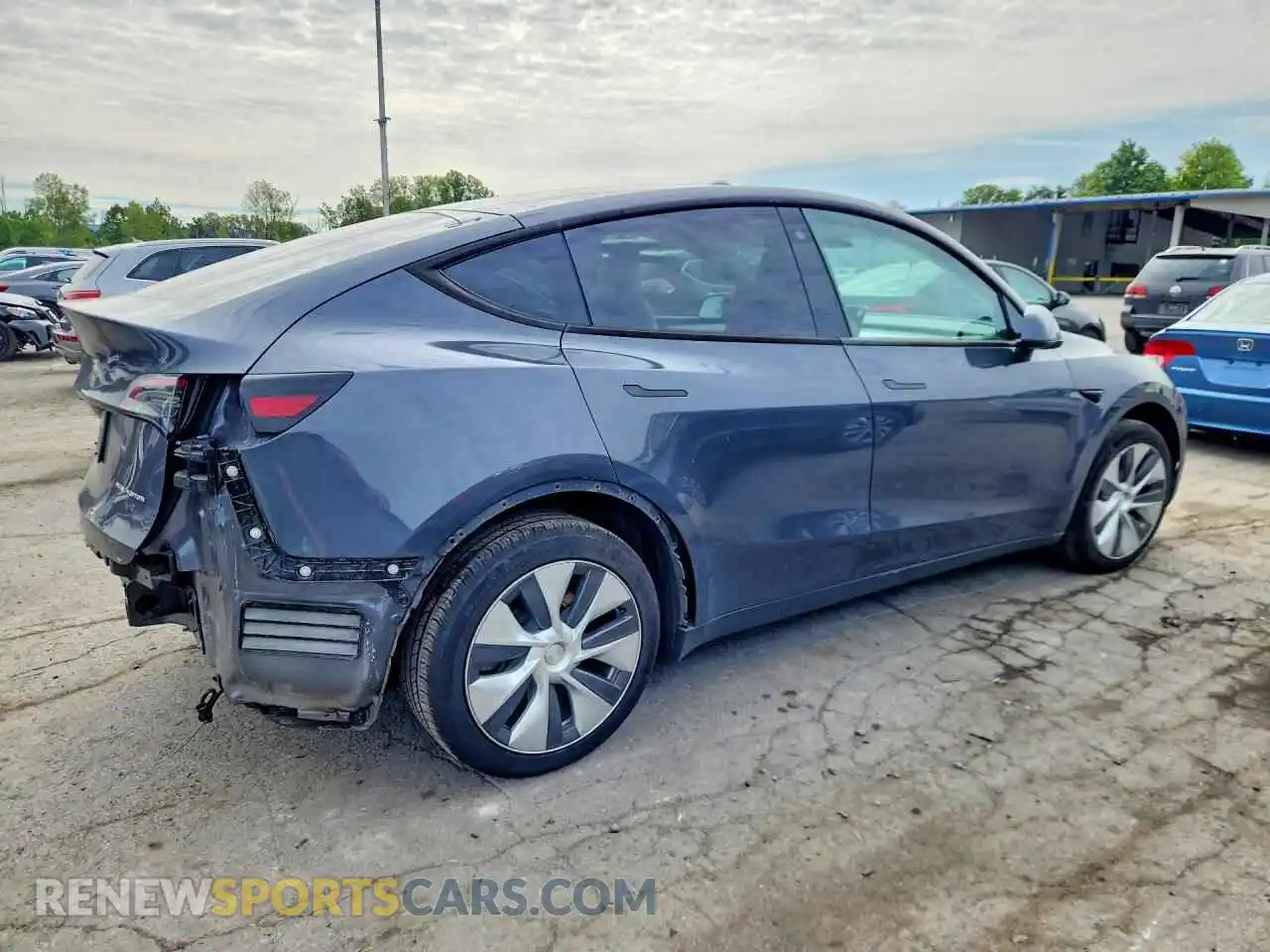 3 Photograph of a damaged car 7SAYGDEEXNF563837 TESLA MODEL Y 2022