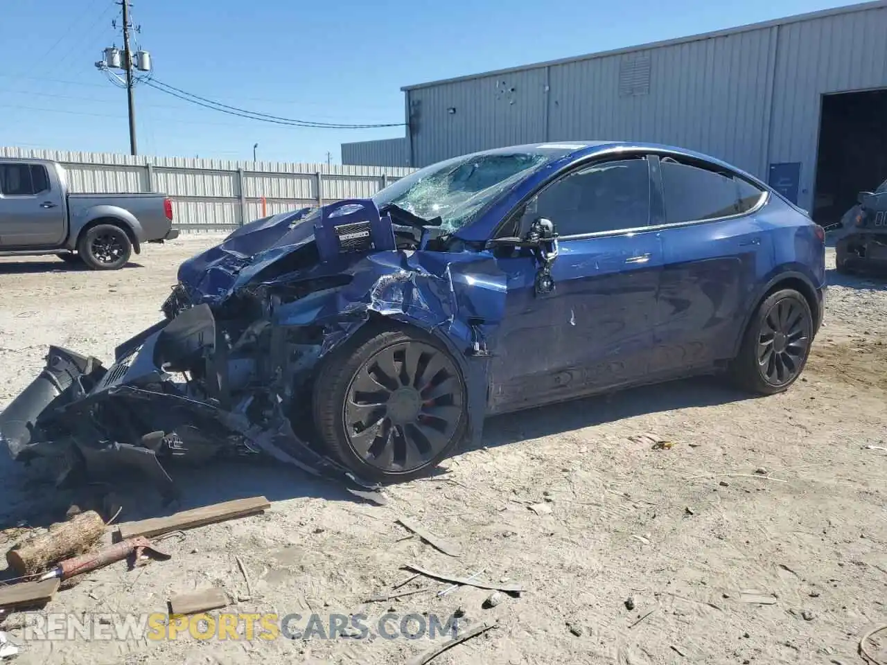 1 Photograph of a damaged car 7SAYGDEF0NF337041 TESLA MODEL Y 2022