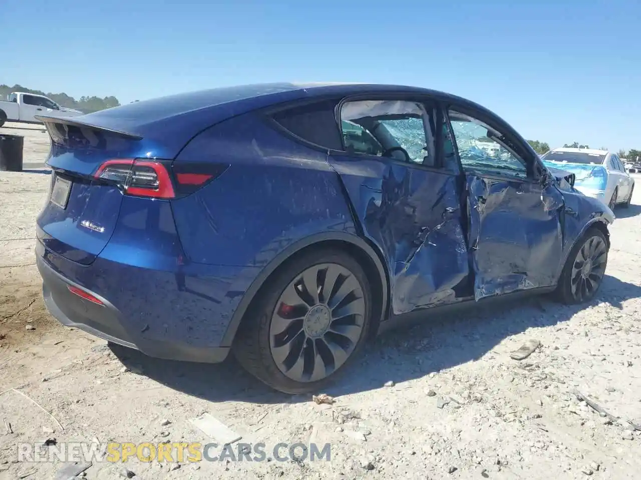 3 Photograph of a damaged car 7SAYGDEF0NF337041 TESLA MODEL Y 2022