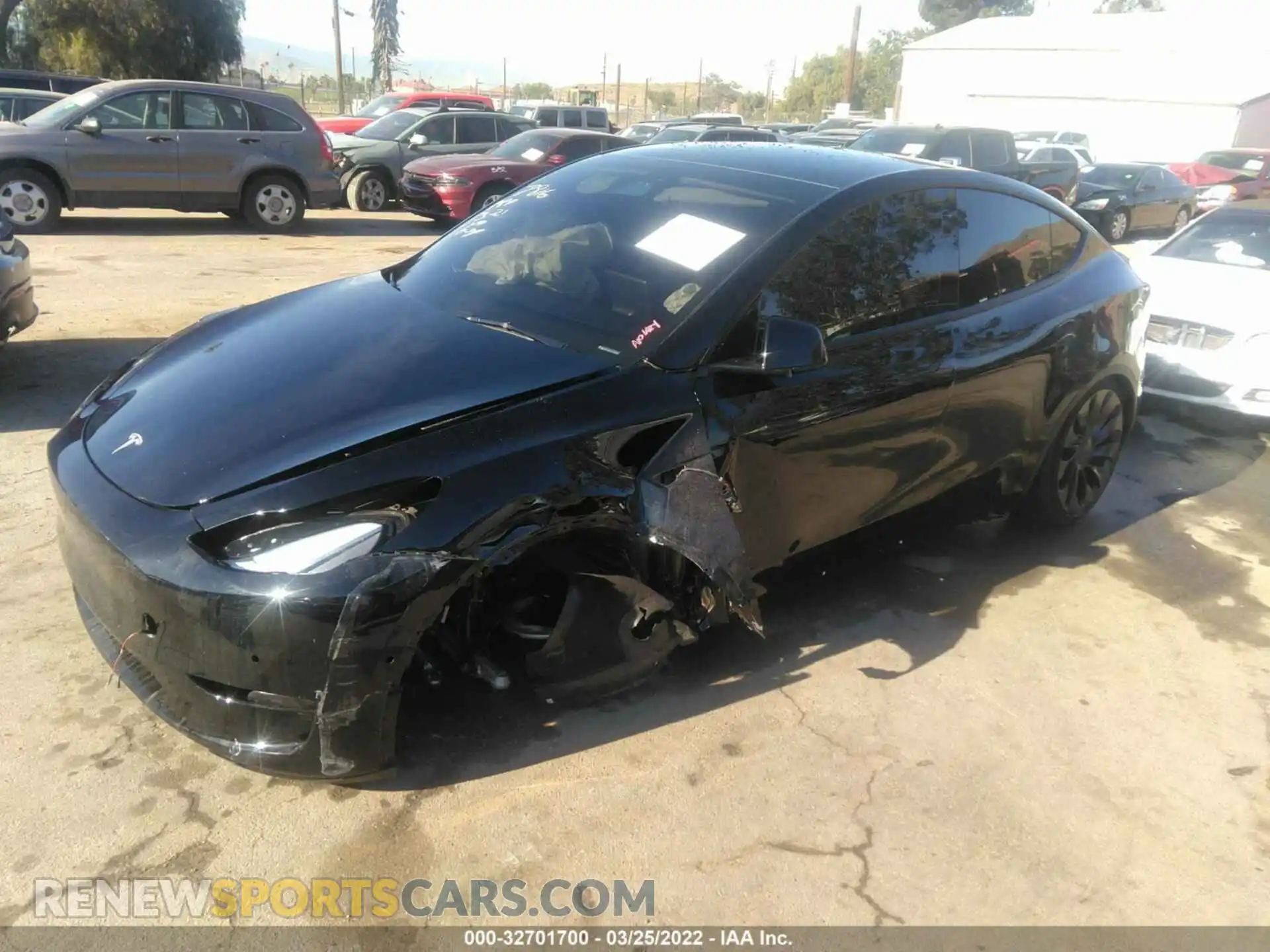 2 fotografías del automóvil dañado 7SAYGDEF0NF337816 TESLA MODEL Y 2022