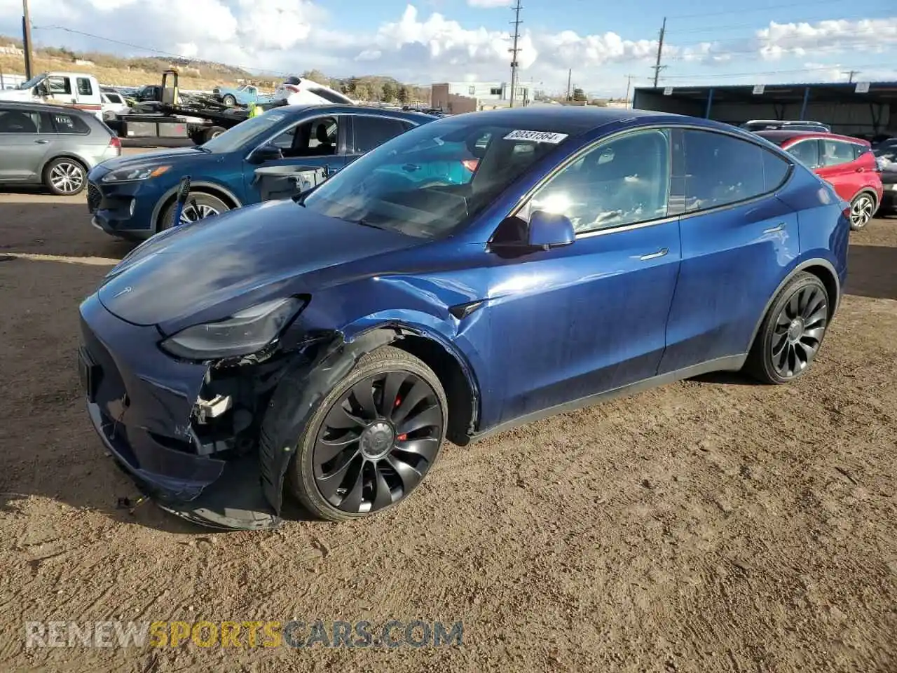 1 Photograph of a damaged car 7SAYGDEF0NF396350 TESLA MODEL Y 2022