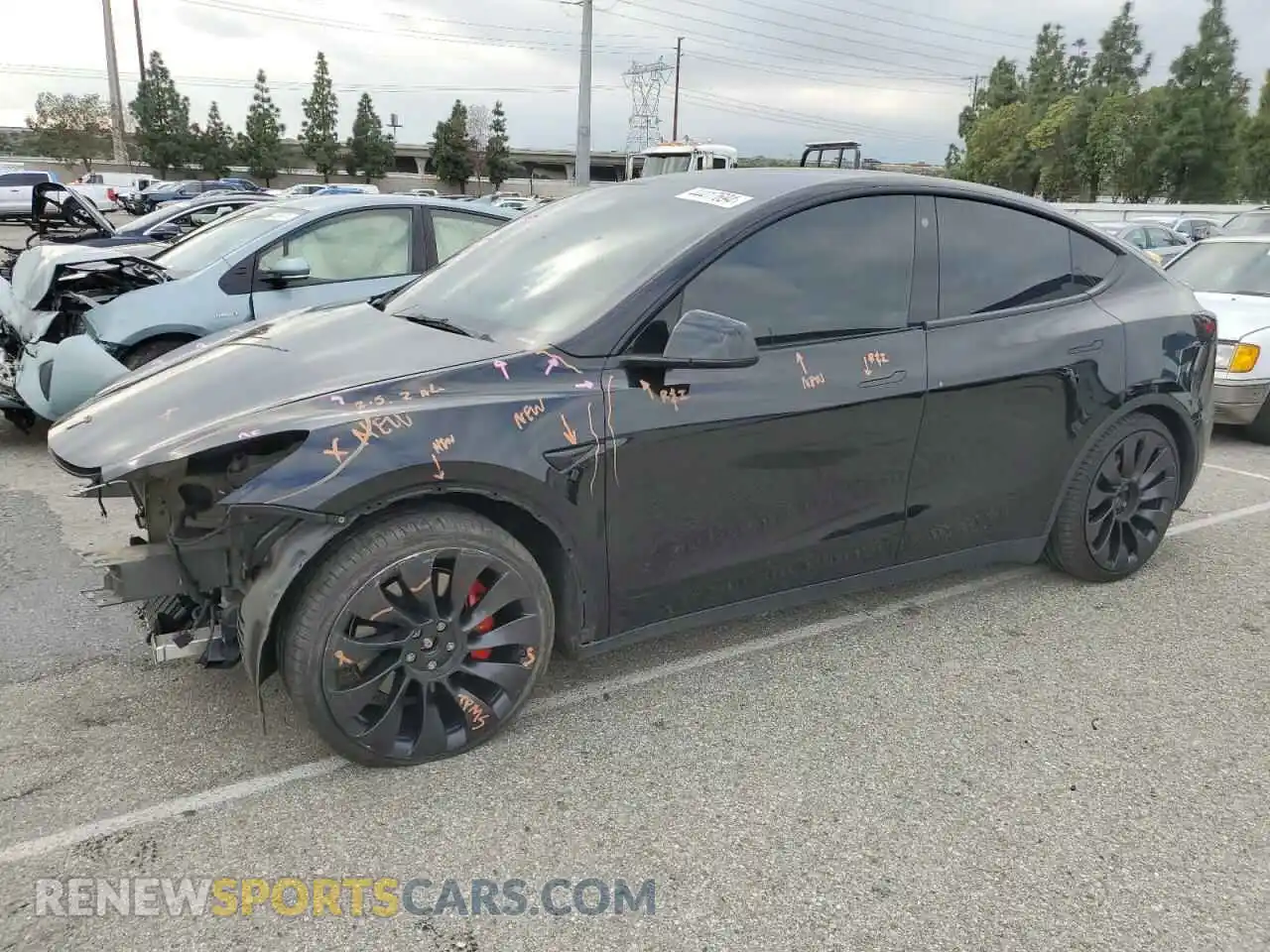 1 Photograph of a damaged car 7SAYGDEF0NF404379 TESLA MODEL Y 2022