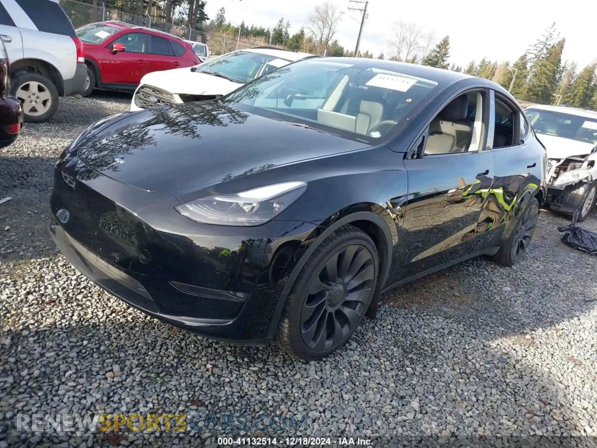 2 Photograph of a damaged car 7SAYGDEF0NF406262 TESLA MODEL Y 2022