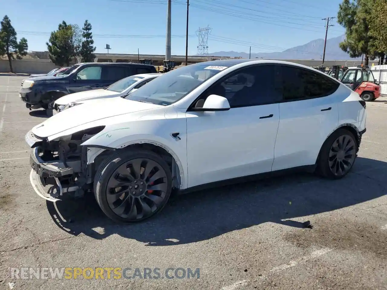 1 Photograph of a damaged car 7SAYGDEF0NF443280 TESLA MODEL Y 2022