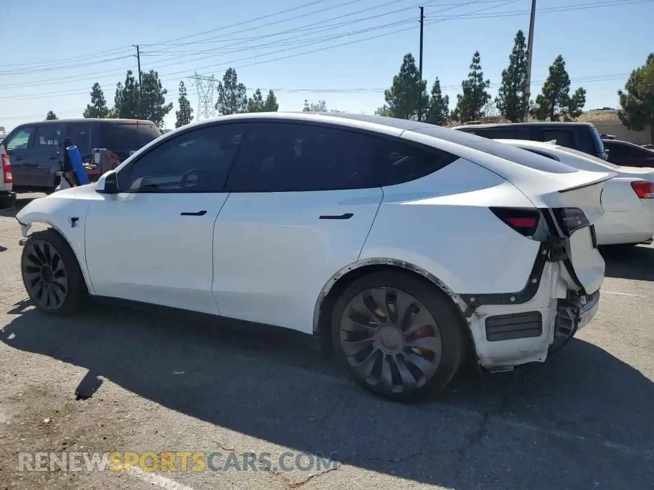 2 Photograph of a damaged car 7SAYGDEF0NF443280 TESLA MODEL Y 2022