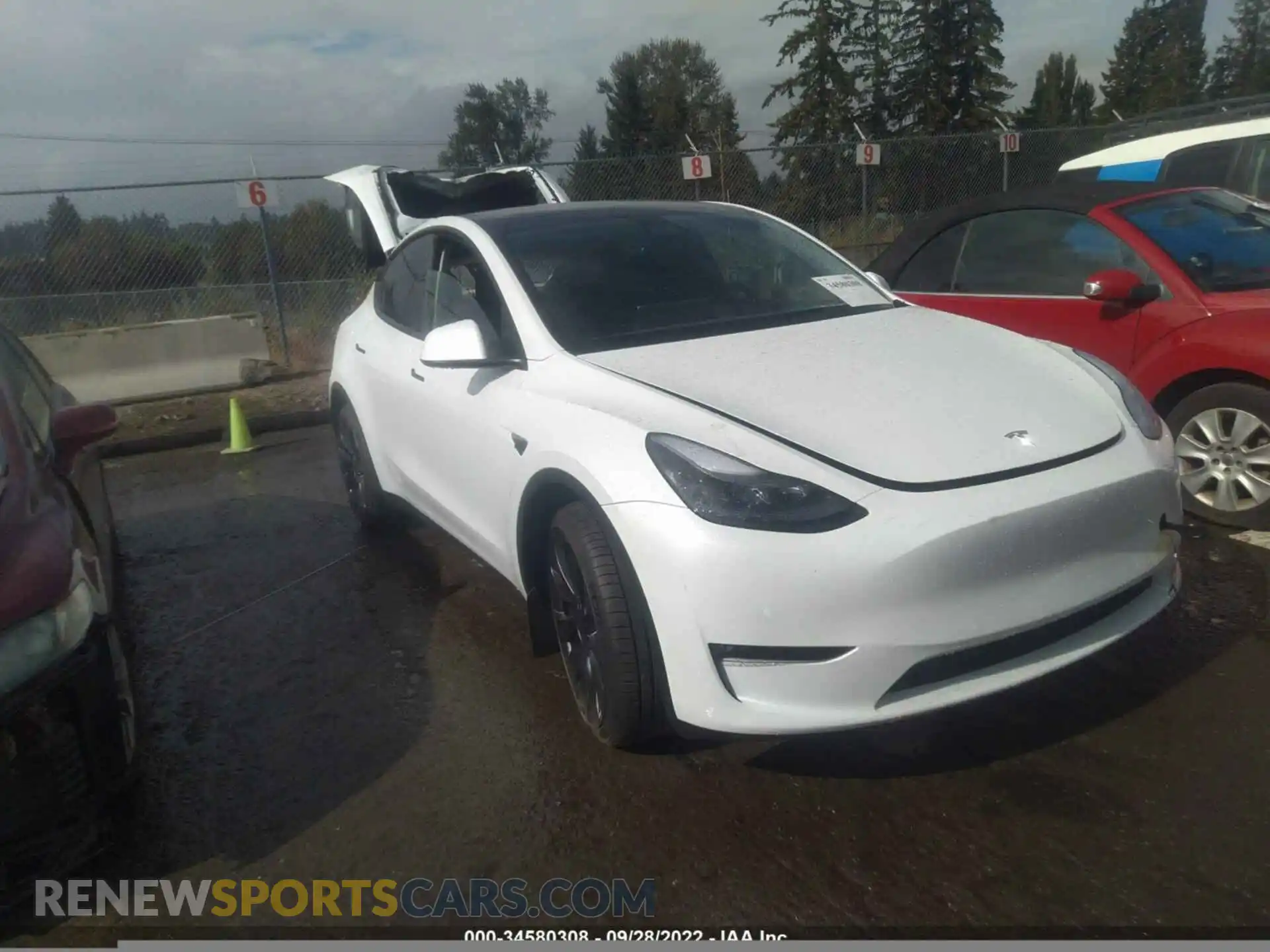1 Photograph of a damaged car 7SAYGDEF0NF463724 TESLA MODEL Y 2022