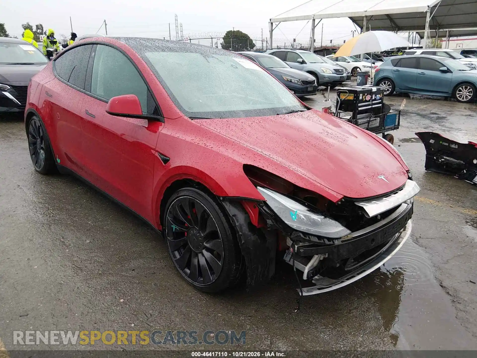 1 Photograph of a damaged car 7SAYGDEF0NF465683 TESLA MODEL Y 2022