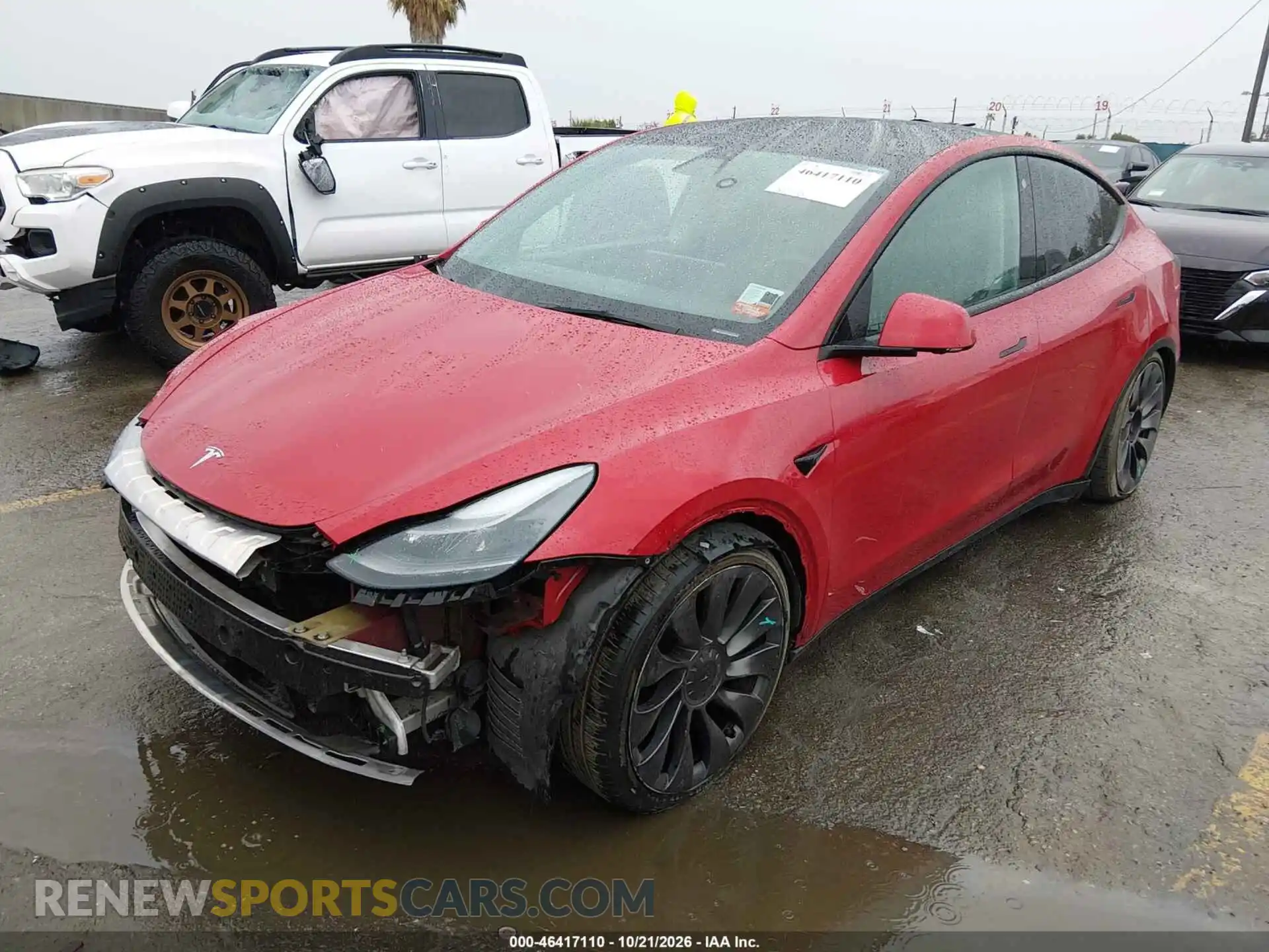2 Photograph of a damaged car 7SAYGDEF0NF465683 TESLA MODEL Y 2022