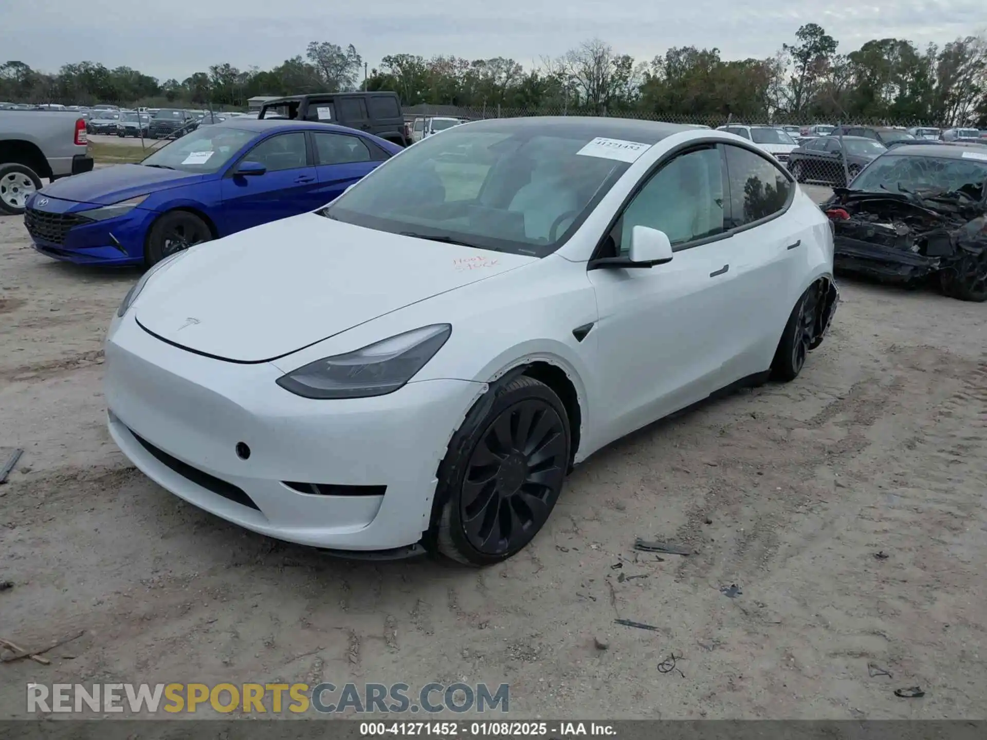 2 Photograph of a damaged car 7SAYGDEF0NF468566 TESLA MODEL Y 2022