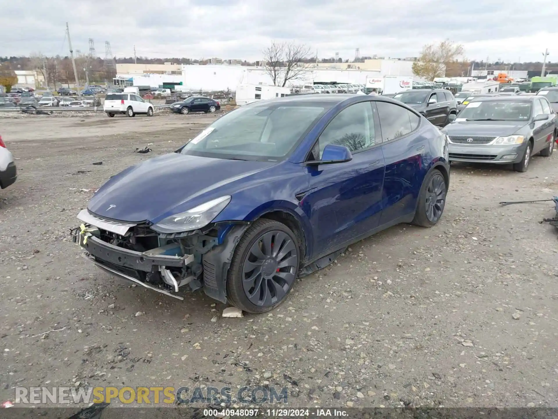 2 Photograph of a damaged car 7SAYGDEF0NF524067 TESLA MODEL Y 2022