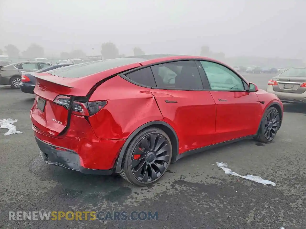 3 Photograph of a damaged car 7SAYGDEF0NF560180 TESLA MODEL Y 2022