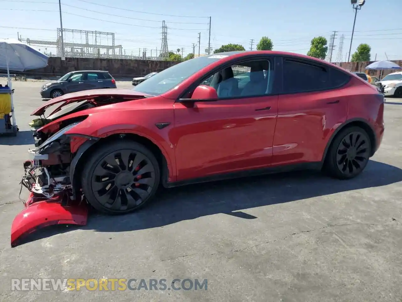 1 Photograph of a damaged car 7SAYGDEF1NF341003 TESLA MODEL Y 2022