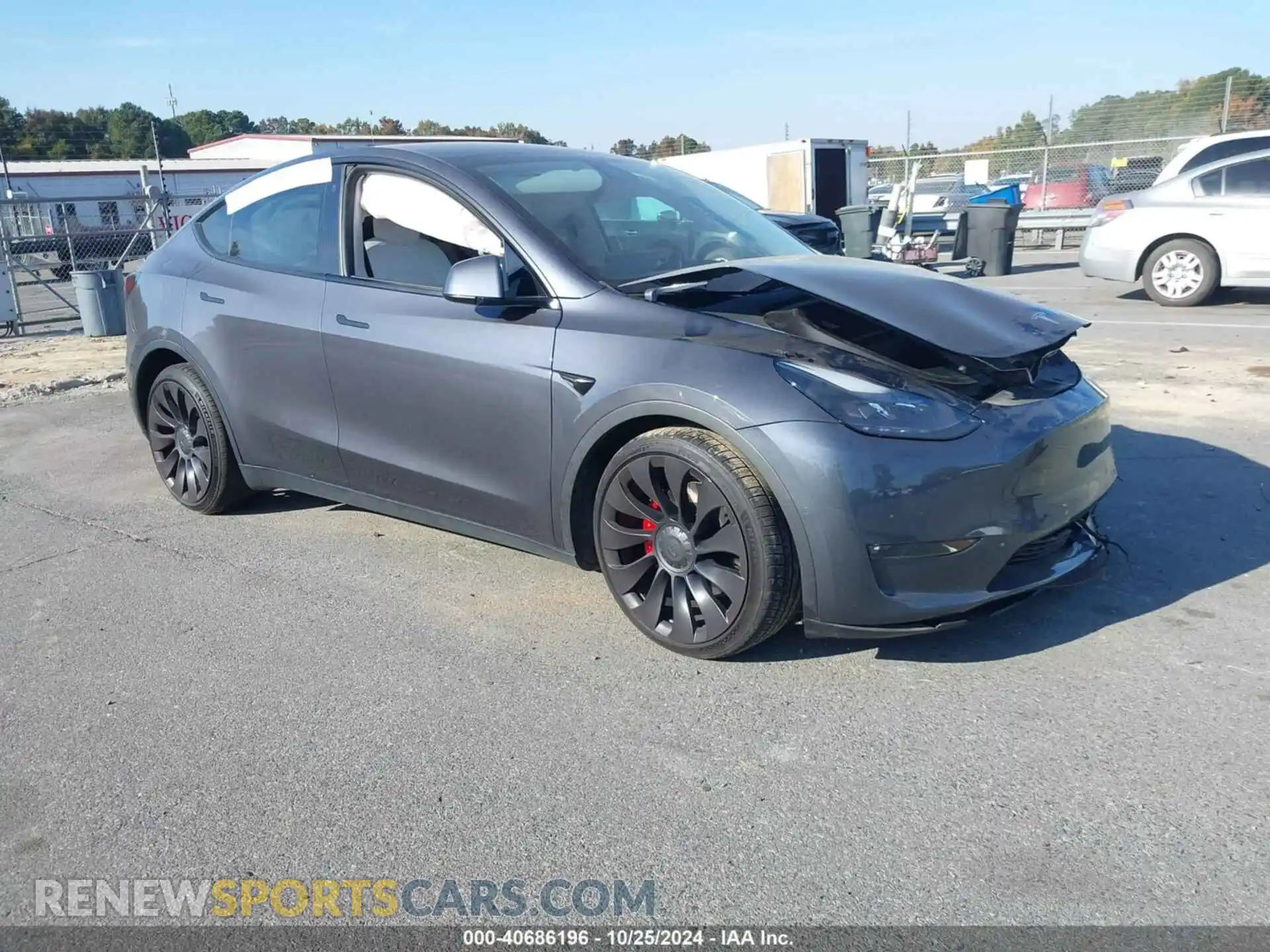 1 Photograph of a damaged car 7SAYGDEF1NF368587 TESLA MODEL Y 2022