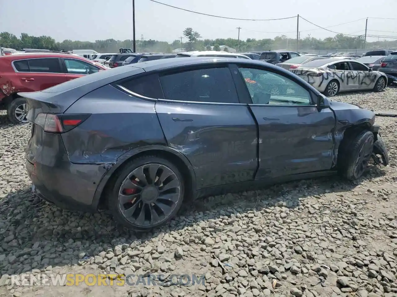 3 Photograph of a damaged car 7SAYGDEF1NF374891 TESLA MODEL Y 2022
