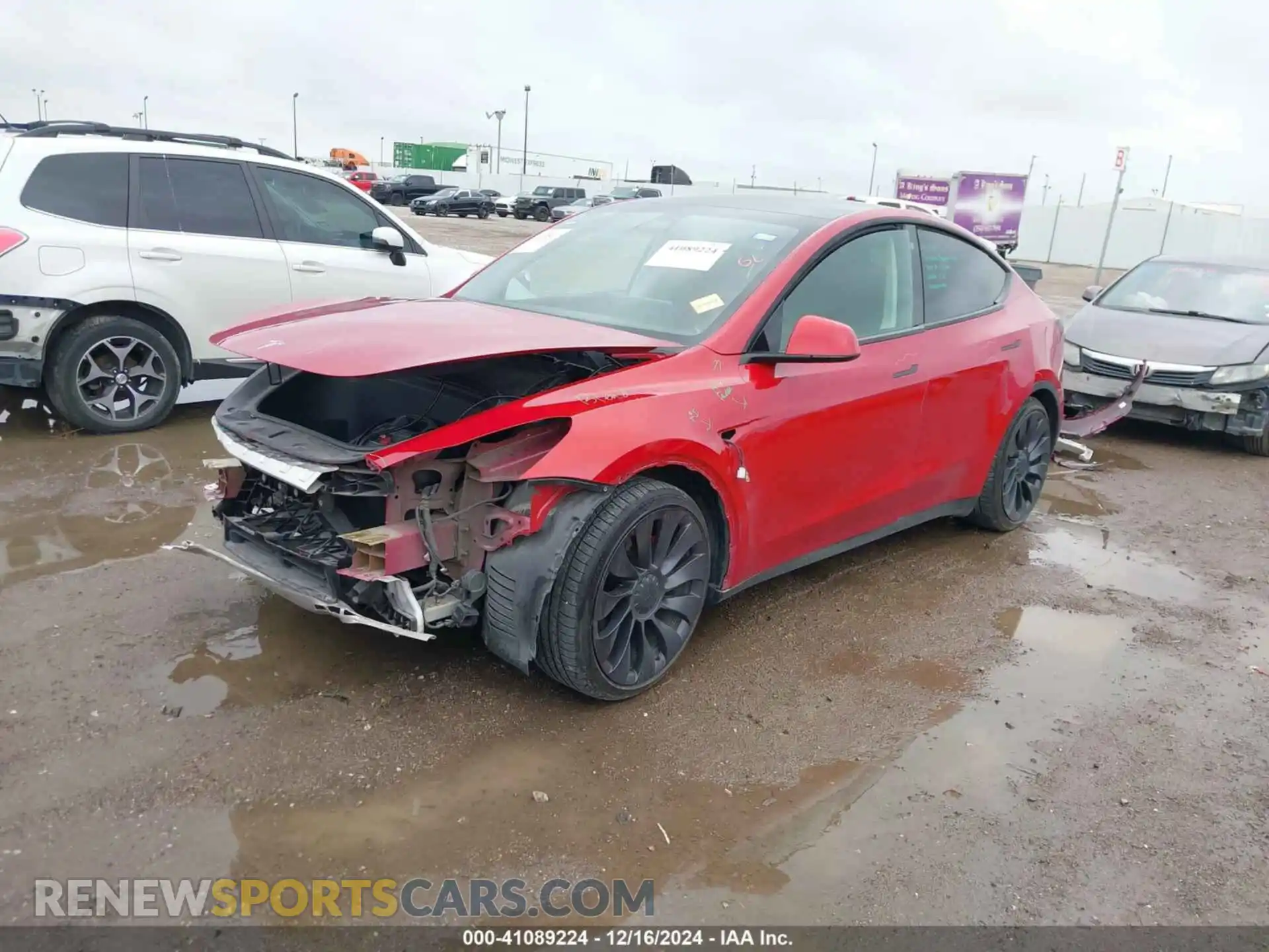 2 Photograph of a damaged car 7SAYGDEF1NF382392 TESLA MODEL Y 2022