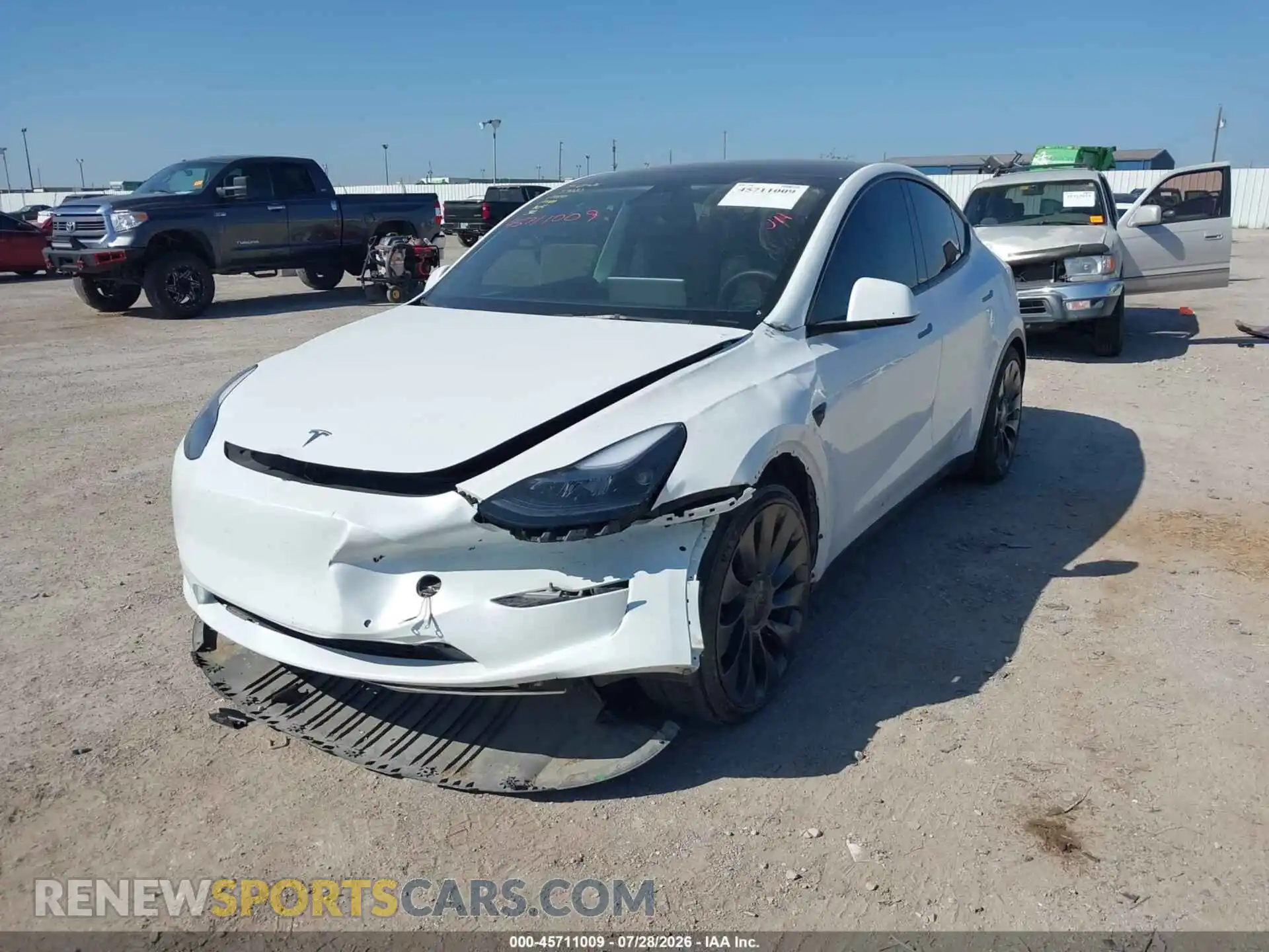 2 Photograph of a damaged car 7SAYGDEF1NF397958 TESLA MODEL Y 2022