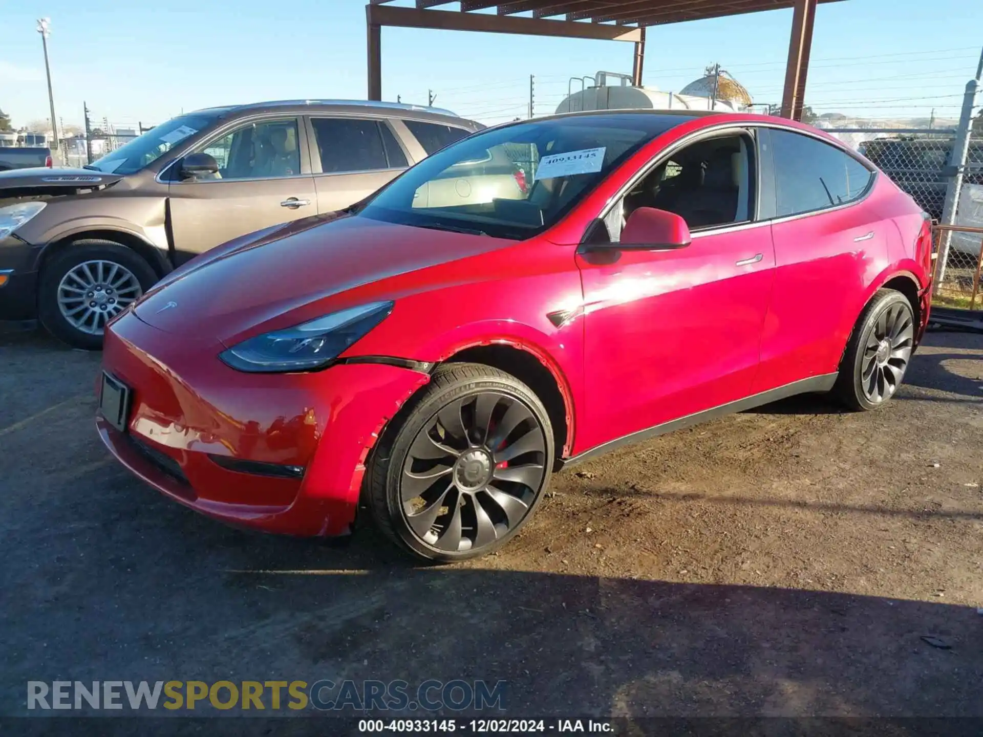 2 Photograph of a damaged car 7SAYGDEF1NF405119 TESLA MODEL Y 2022