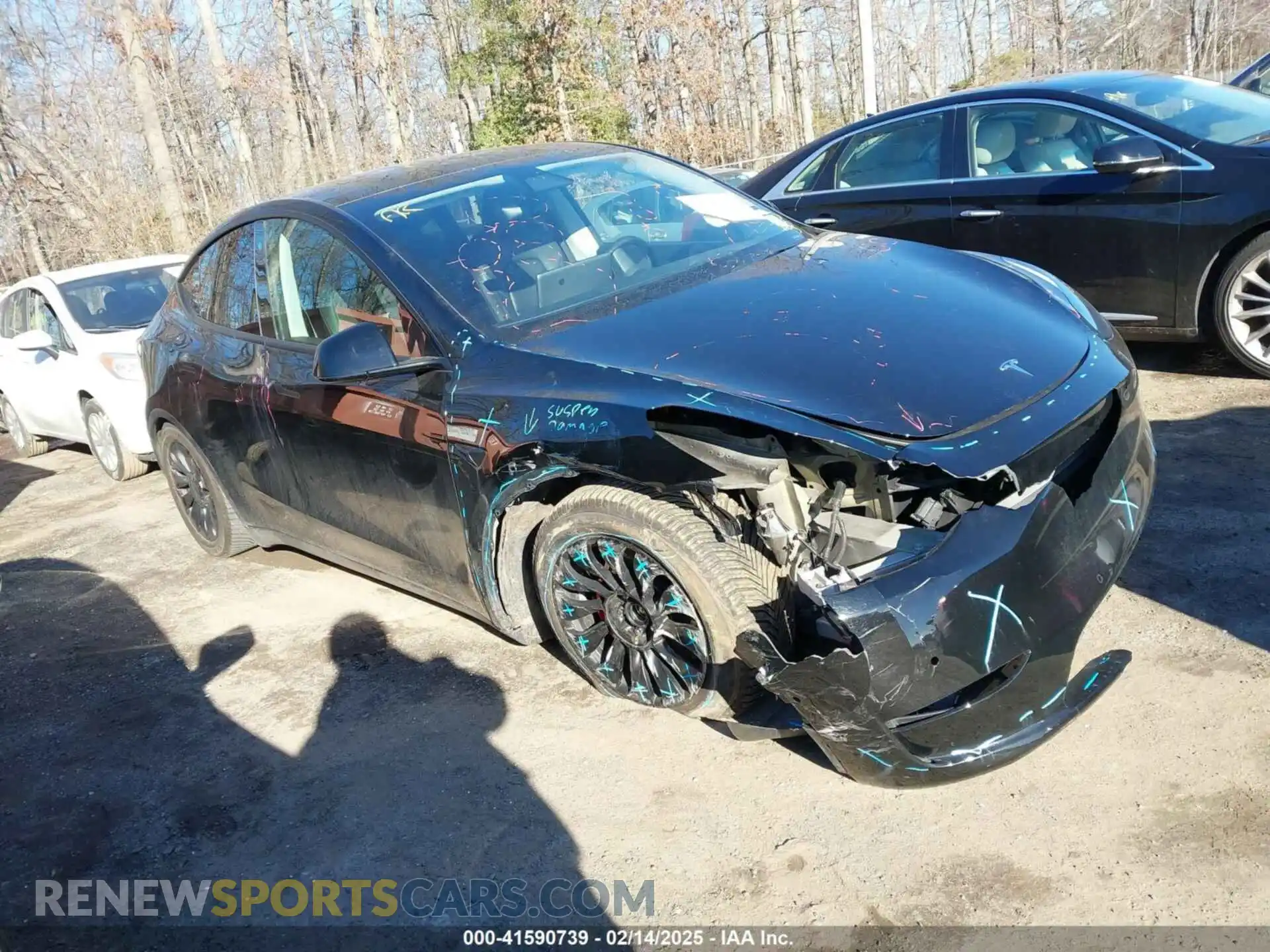 1 Photograph of a damaged car 7SAYGDEF1NF465188 TESLA MODEL Y 2022