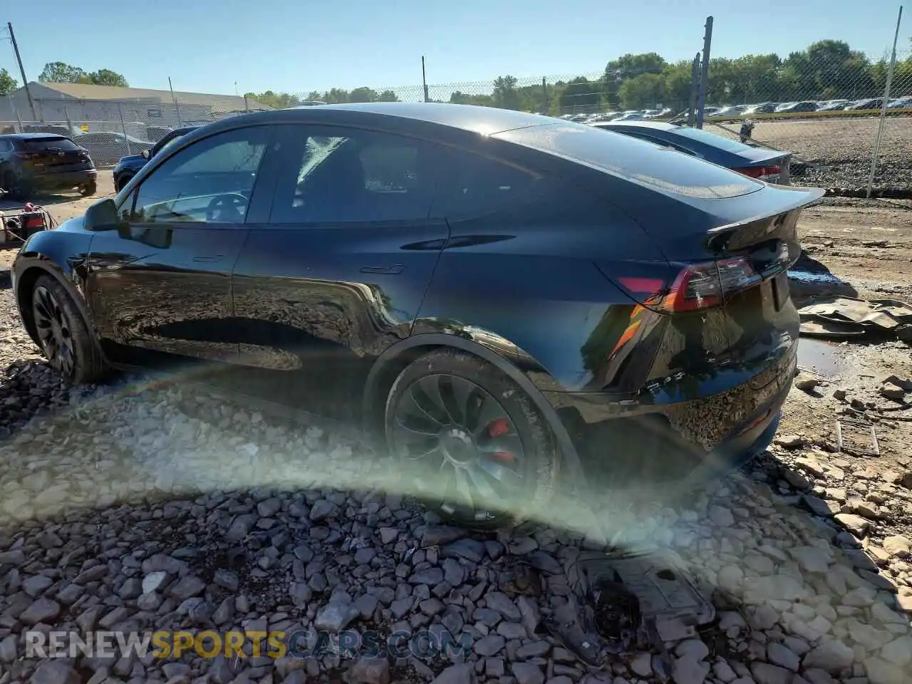 2 Photograph of a damaged car 7SAYGDEF1NF530265 TESLA MODEL Y 2022