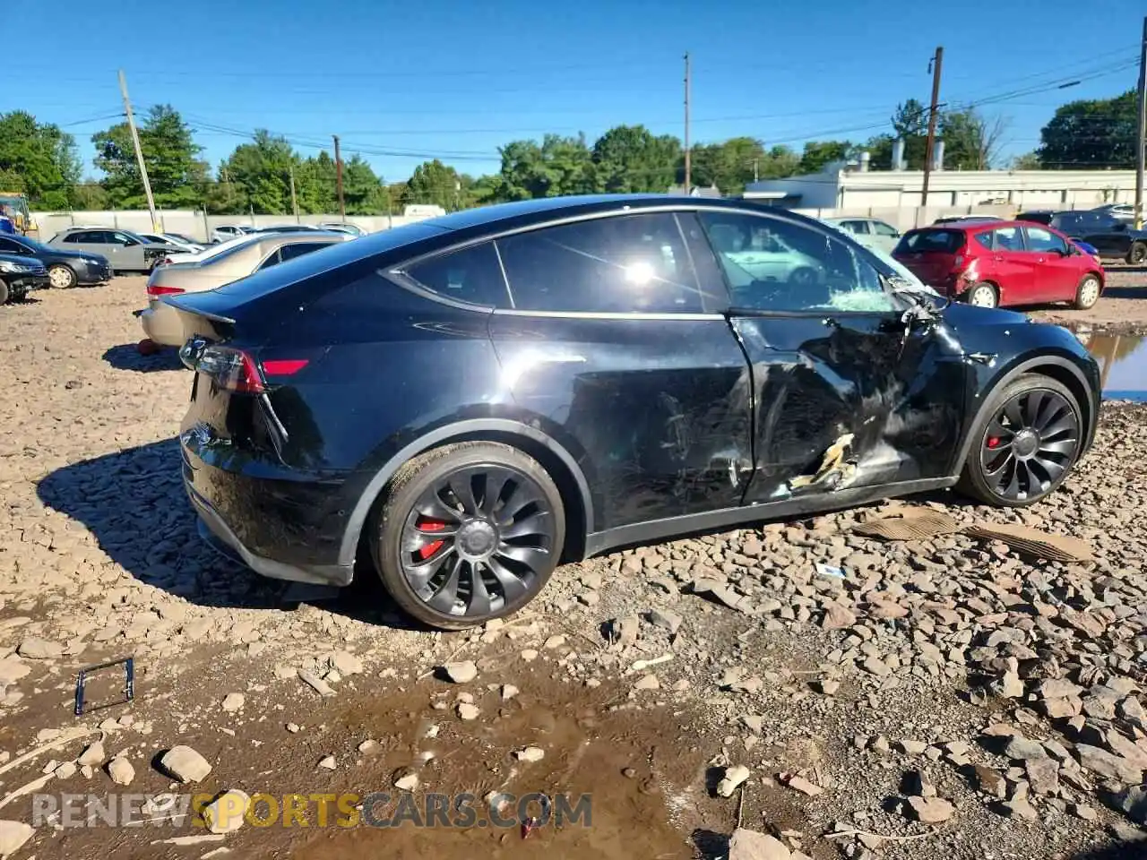 3 Photograph of a damaged car 7SAYGDEF1NF530265 TESLA MODEL Y 2022