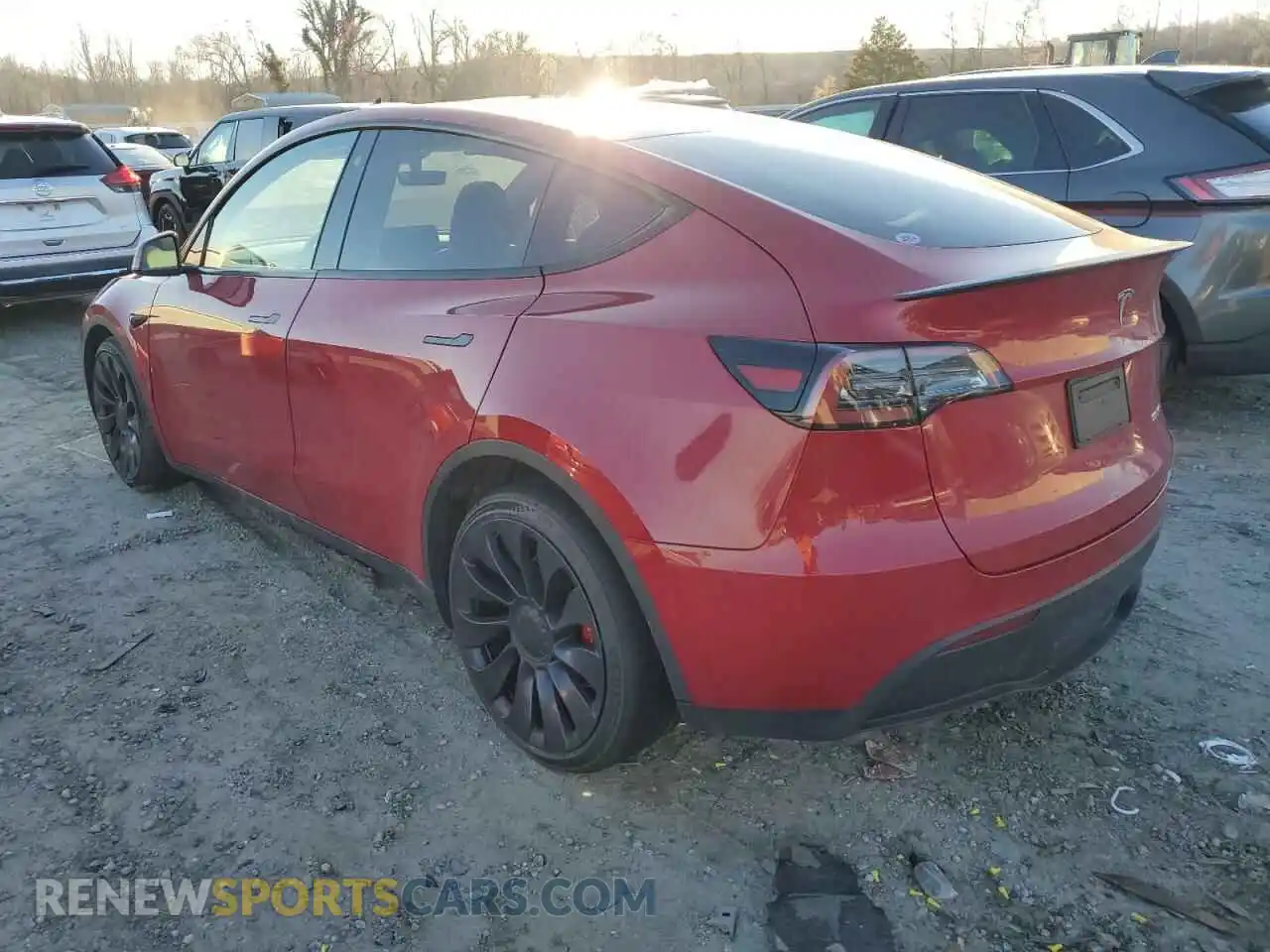 2 Photograph of a damaged car 7SAYGDEF2NF323142 TESLA MODEL Y 2022