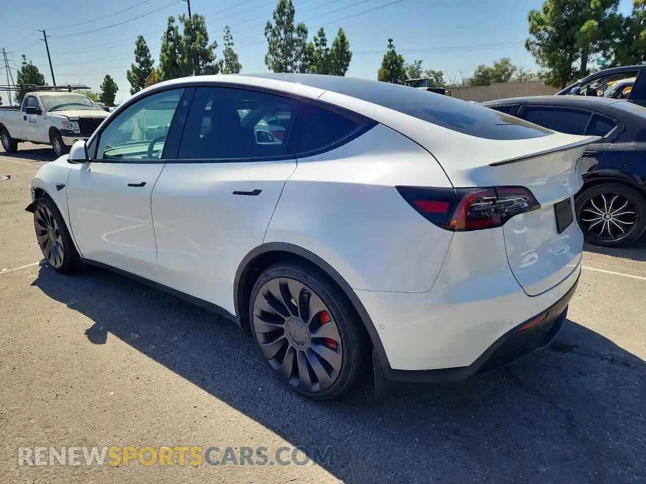 2 Фотография поврежденного автомобиля 7SAYGDEF2NF336750 TESLA MODEL Y 2022