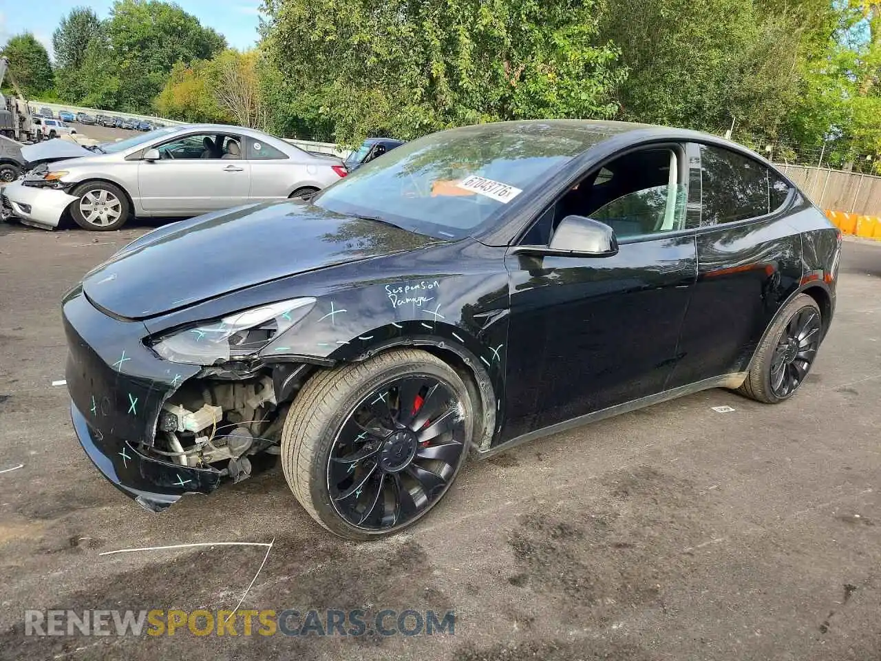 1 Photograph of a damaged car 7SAYGDEF2NF346985 TESLA MODEL Y 2022