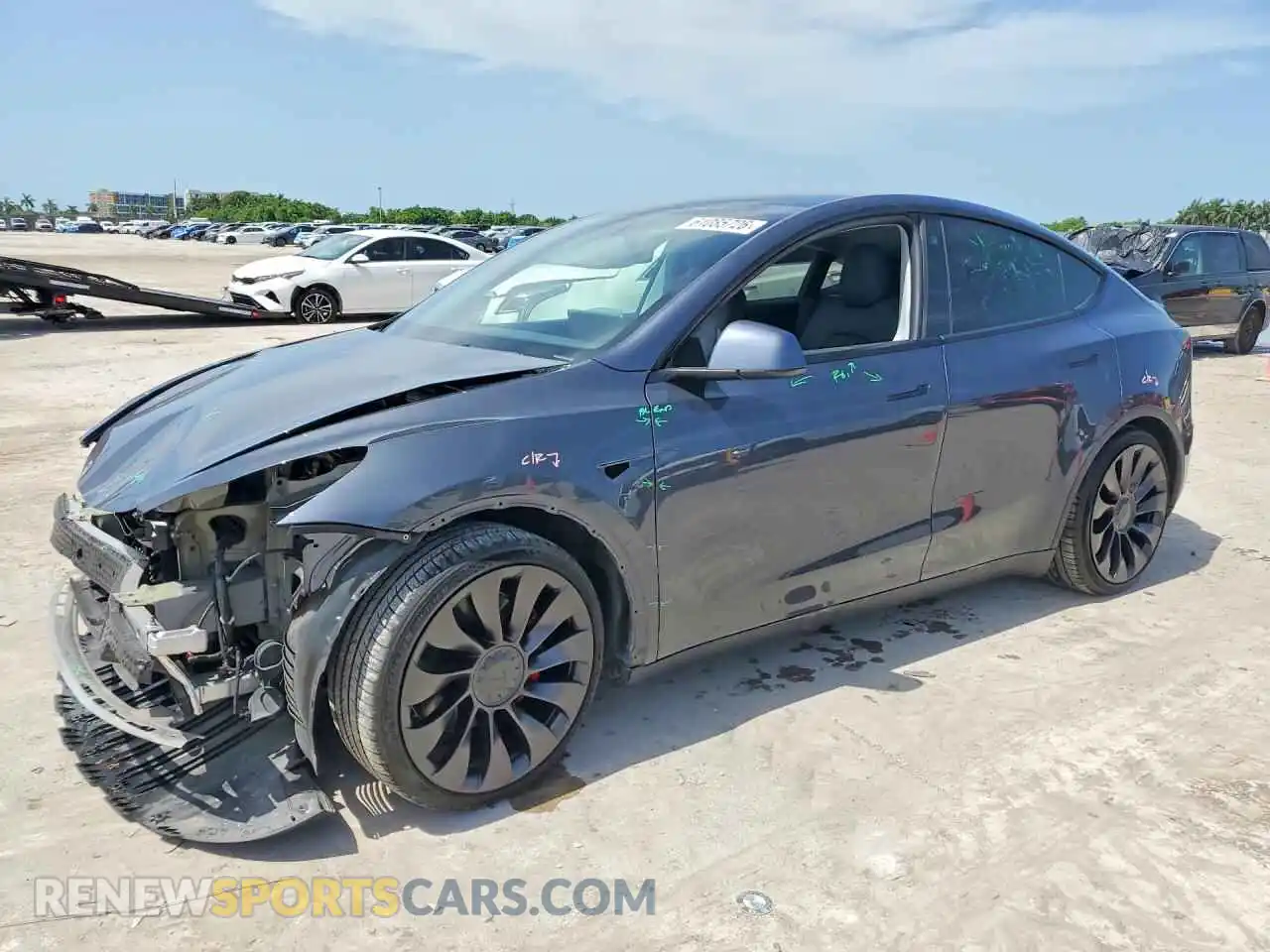 1 fotografías del automóvil dañado 7SAYGDEF2NF358005 TESLA MODEL Y 2022