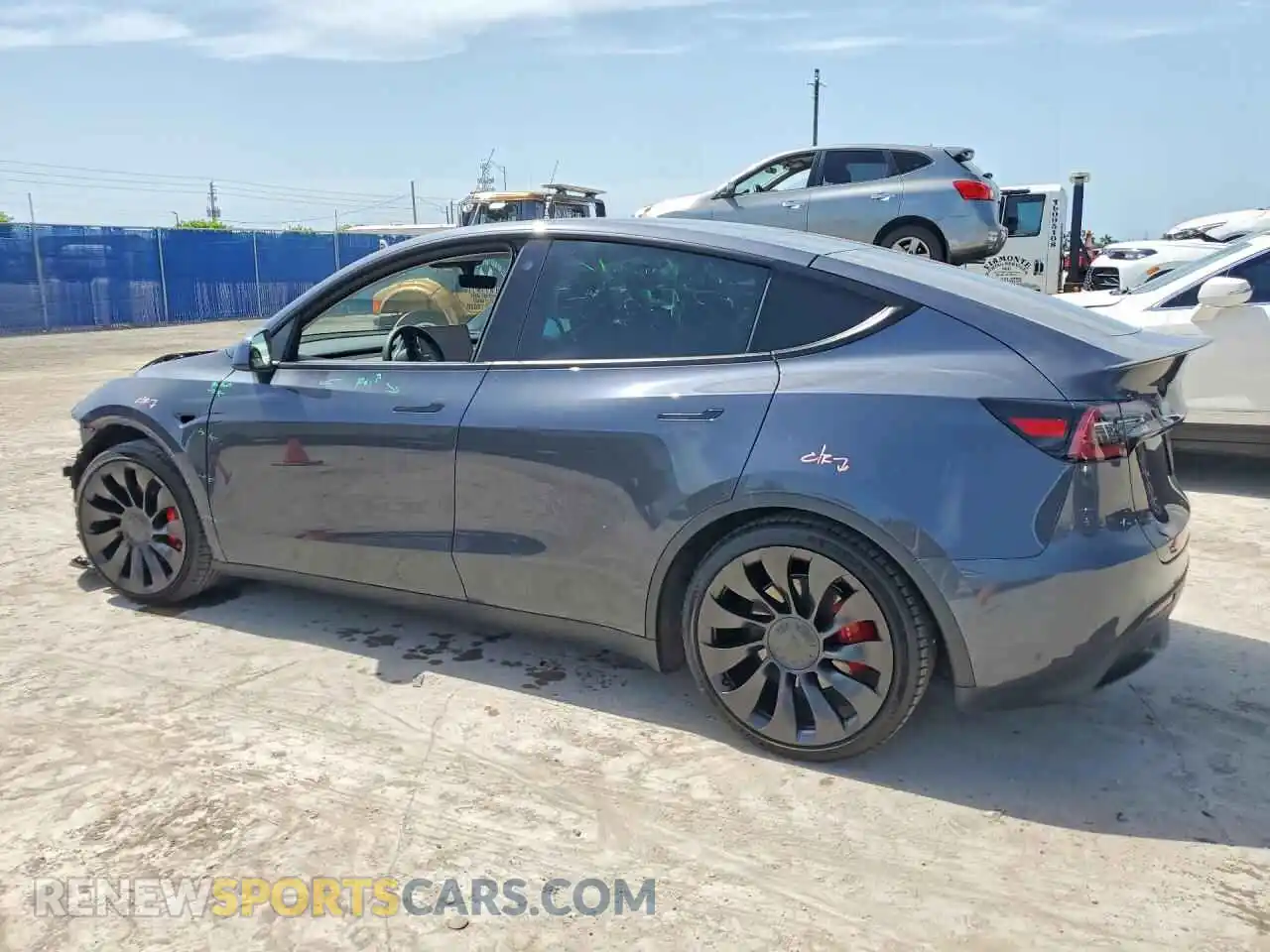 2 fotografías del automóvil dañado 7SAYGDEF2NF358005 TESLA MODEL Y 2022