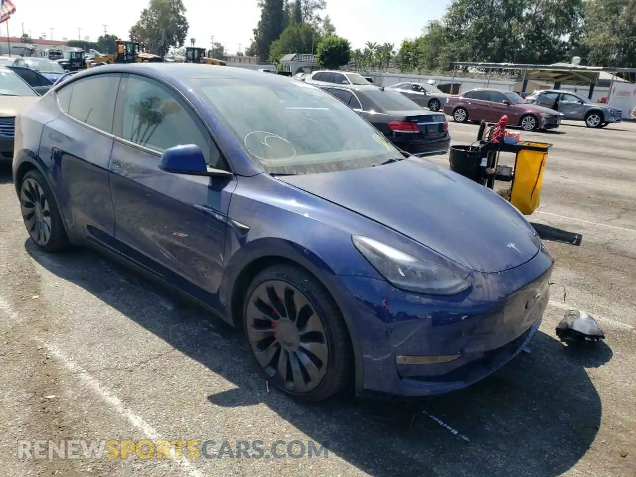 1 Photograph of a damaged car 7SAYGDEF2NF358604 TESLA MODEL Y 2022