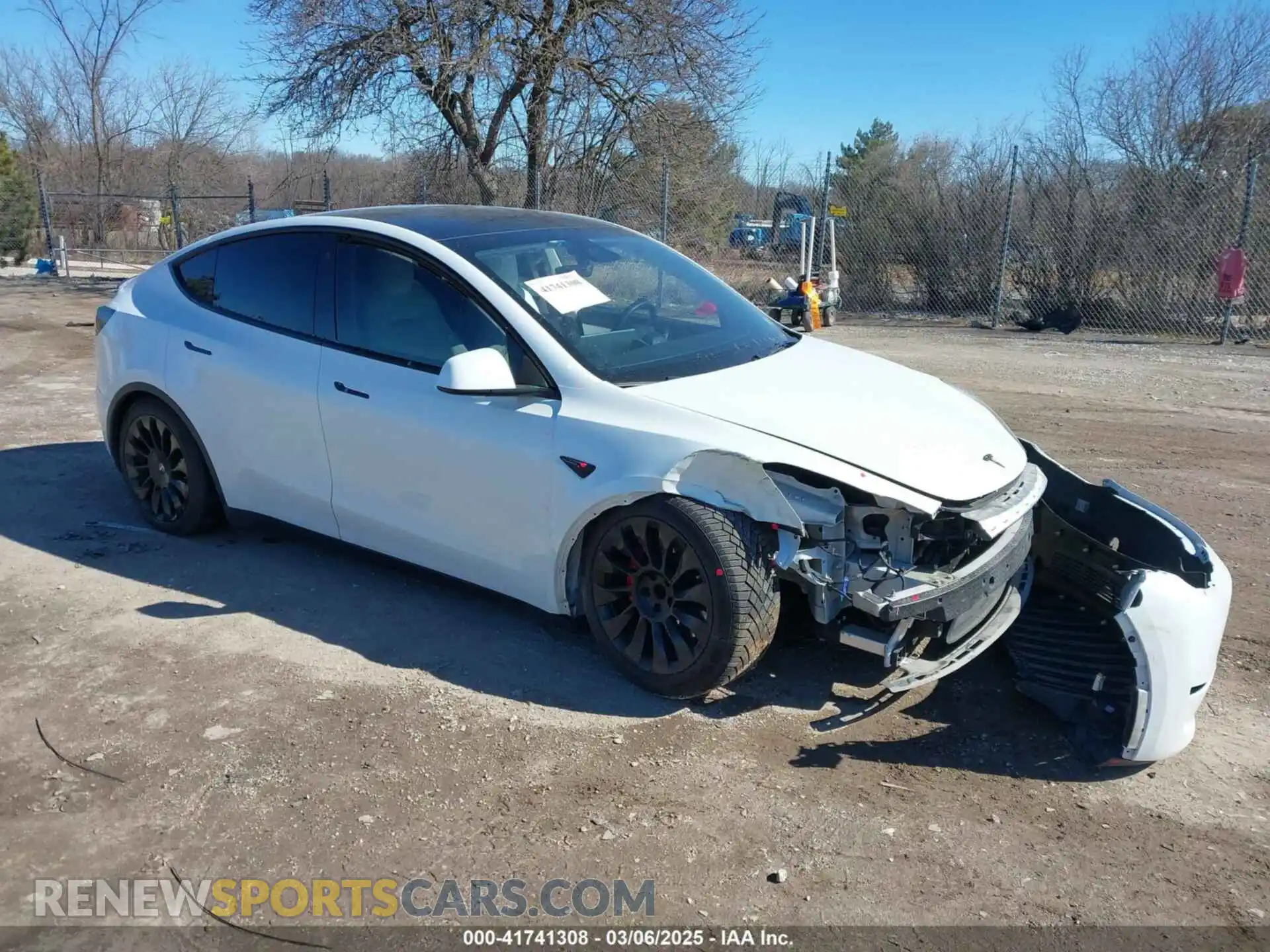 1 Photograph of a damaged car 7SAYGDEF2NF372096 TESLA MODEL Y 2022