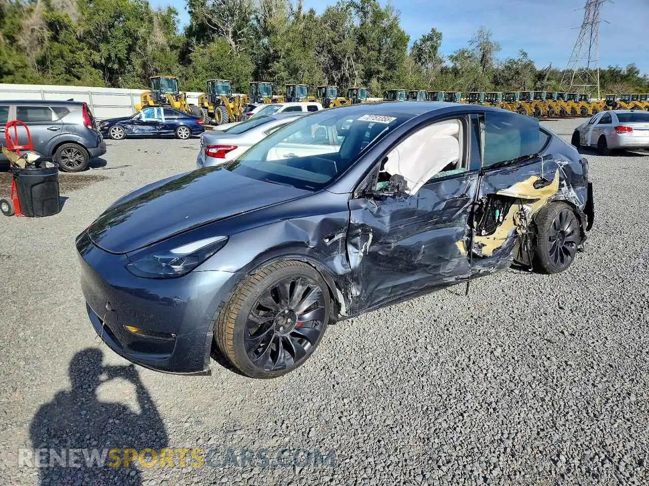 1 Photograph of a damaged car 7SAYGDEF2NF378187 TESLA MODEL Y 2022