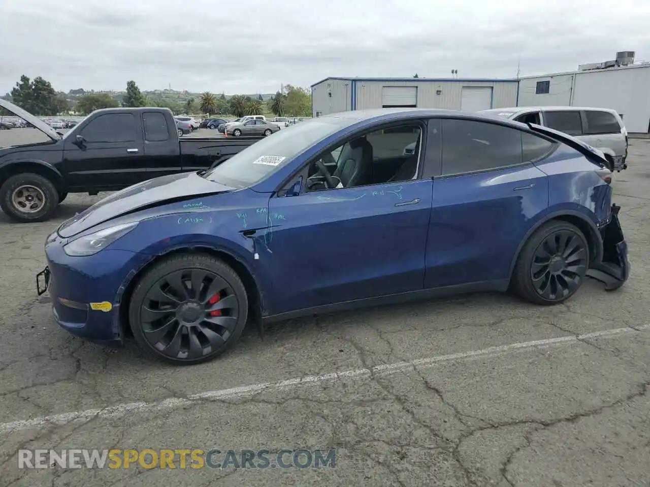 1 Photograph of a damaged car 7SAYGDEF2NF411401 TESLA MODEL Y 2022
