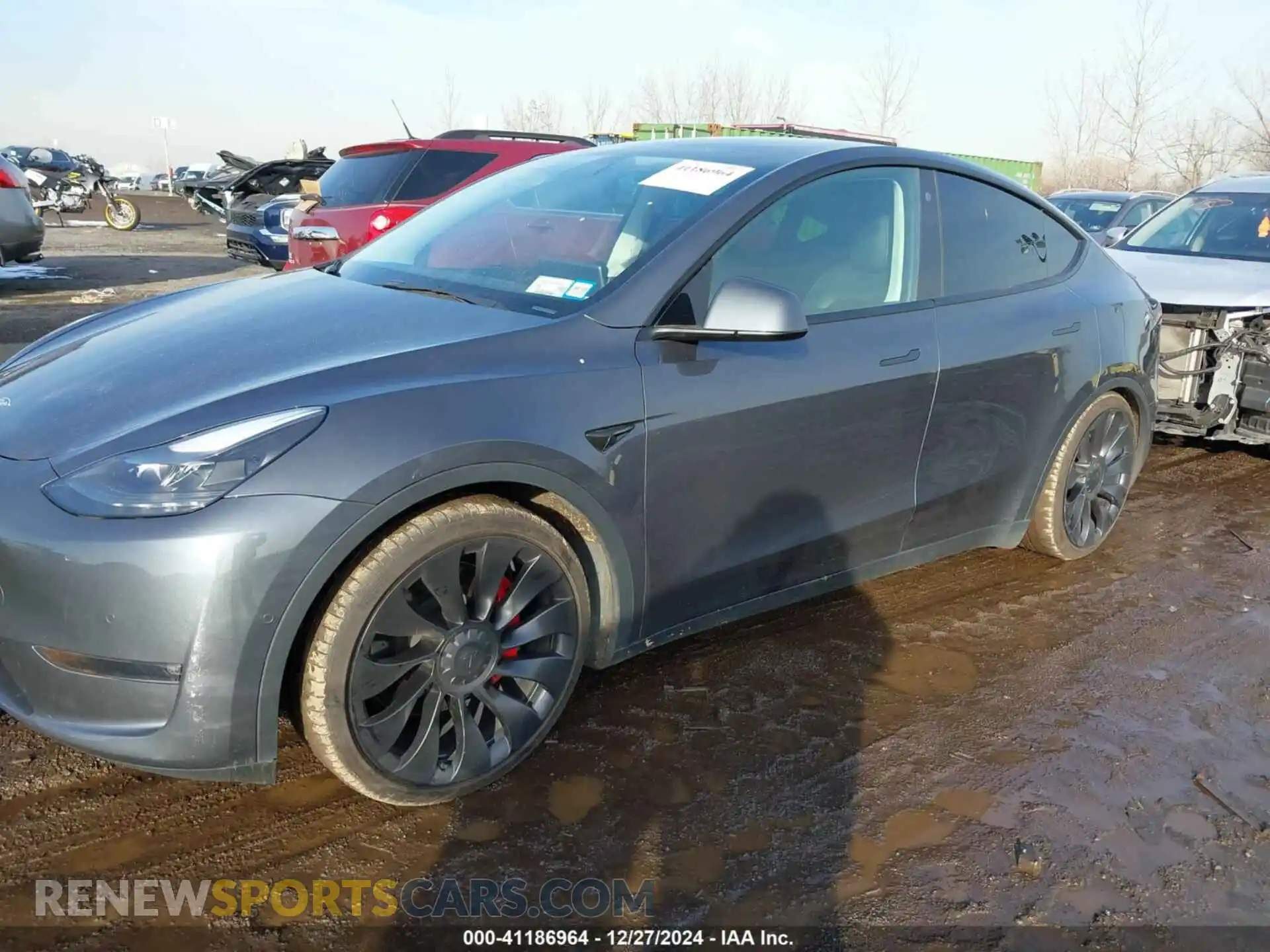 2 Photograph of a damaged car 7SAYGDEF2NF446035 TESLA MODEL Y 2022