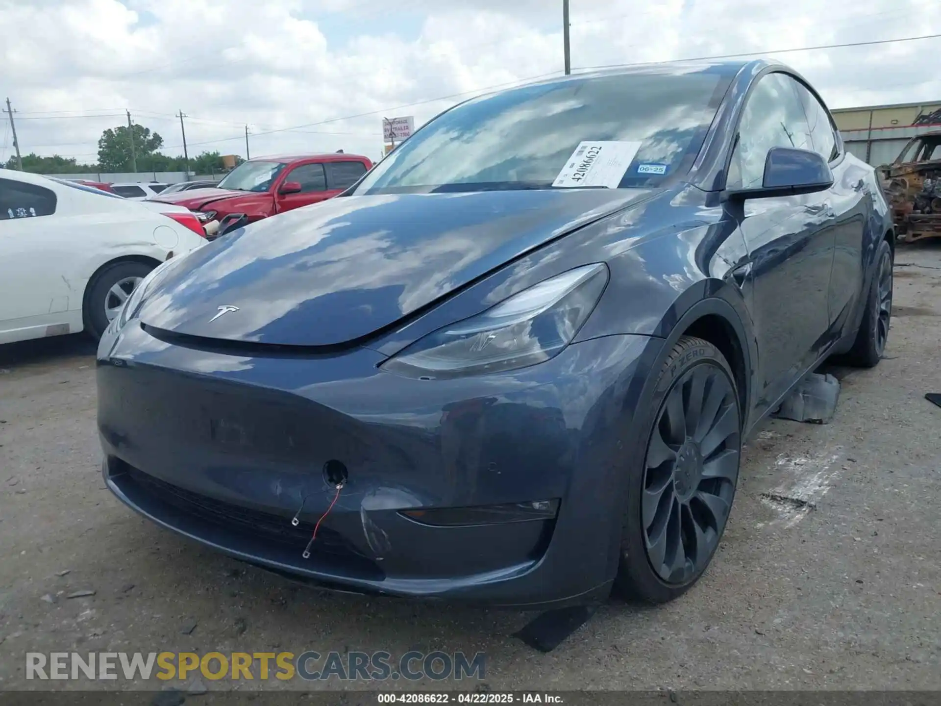 2 Photograph of a damaged car 7SAYGDEF2NF454099 TESLA MODEL Y 2022